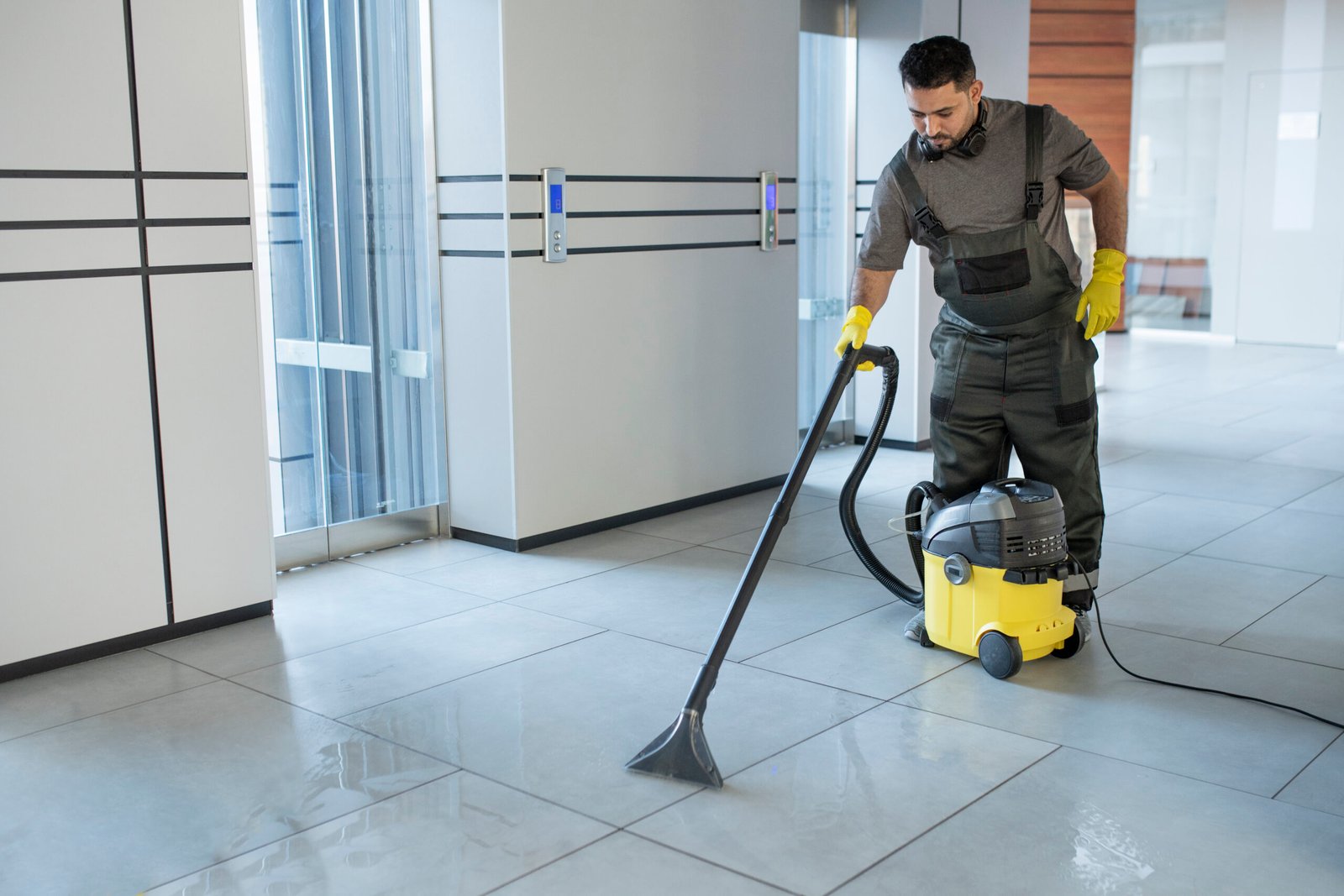A selection of eco-friendly cleaning supplies on a kitchen counter